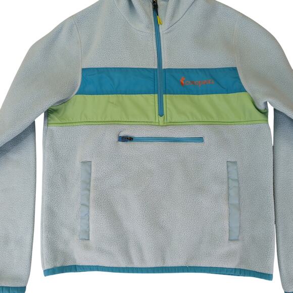 Cotopaxi Teca‎ Hooded Half Zip Pullover Fleece Jacket Women's Size XS Blue Green - Picture 4 of 9